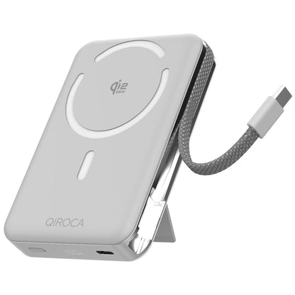 QIROCA モバイルバッテリー 10000mAh 準固体 Qi2 25Wワイヤレス充電対応
