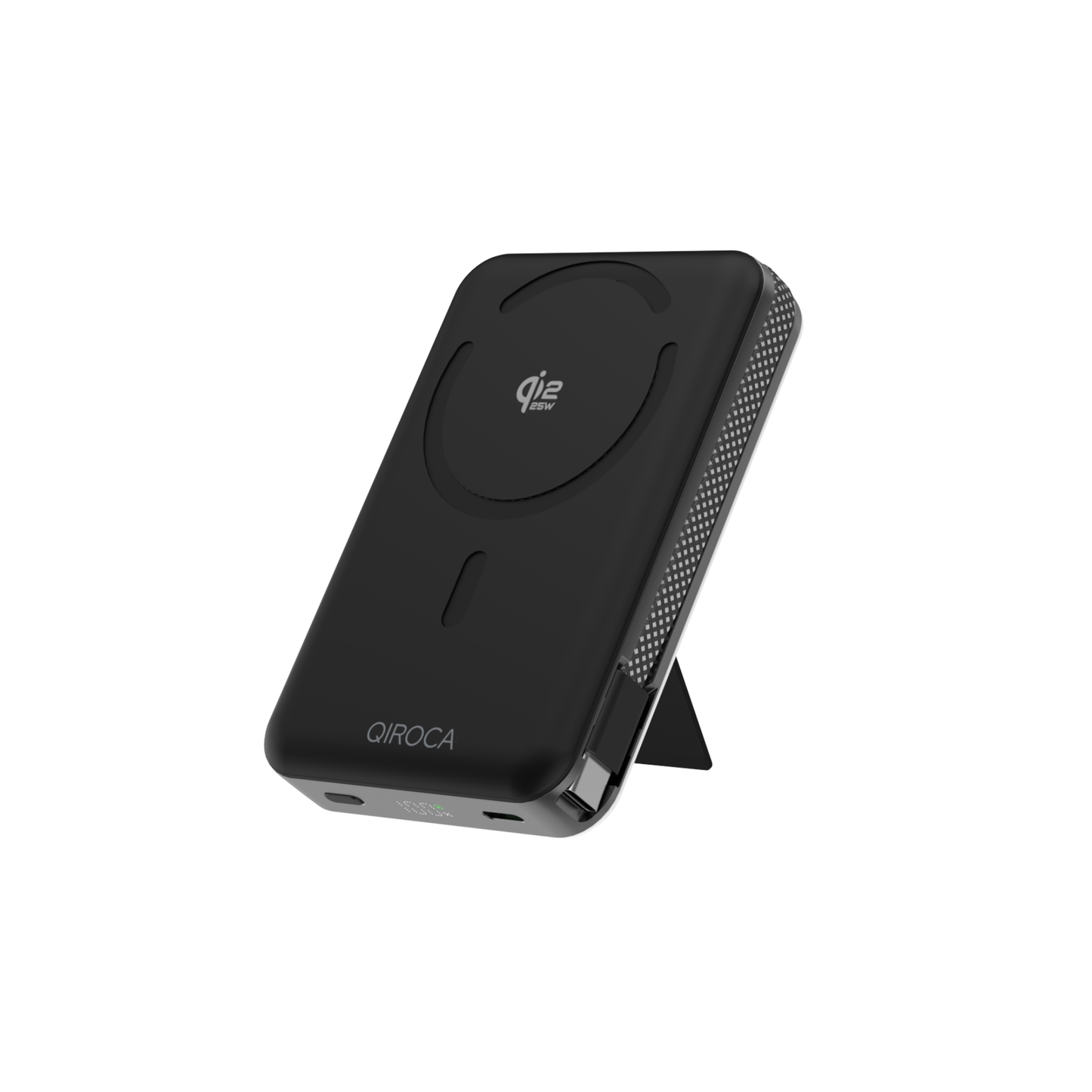 QIROCA モバイルバッテリー 10000mAh 準固体 Qi2 25Wワイヤレス充電対応