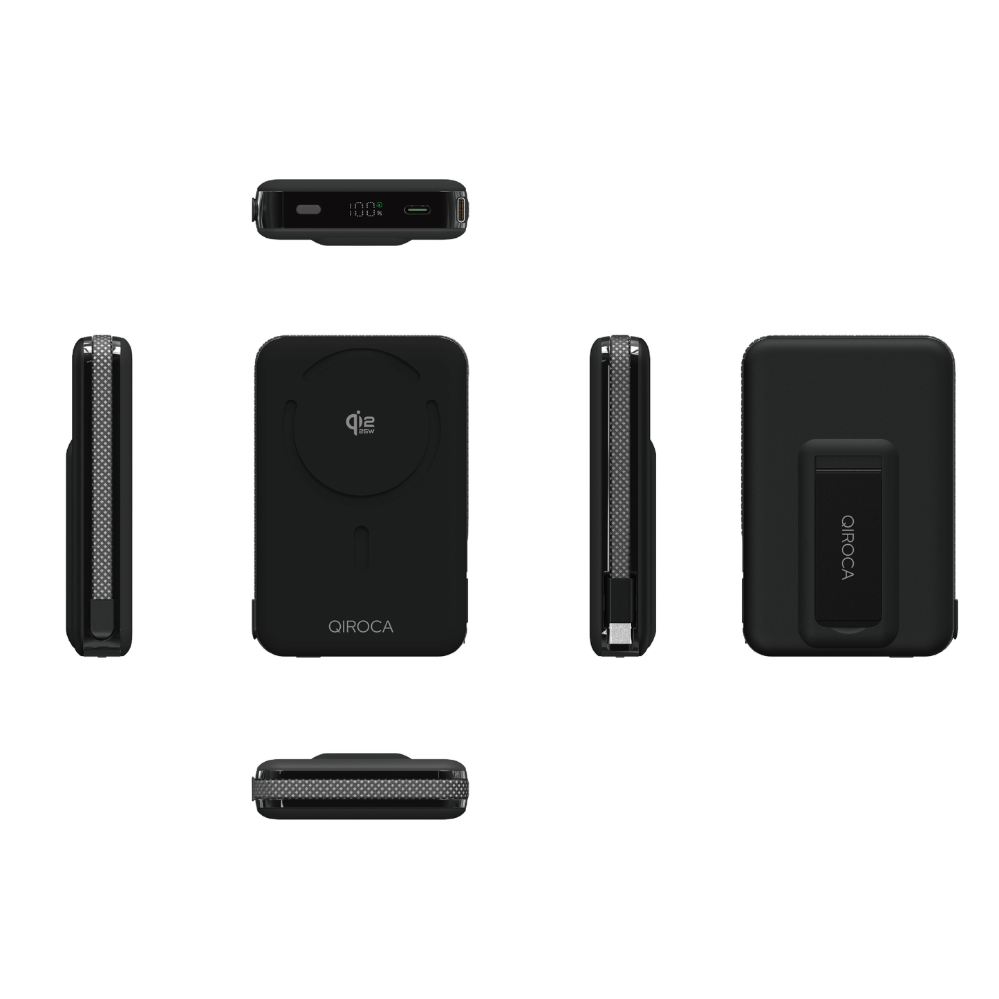 QIROCA モバイルバッテリー 10000mAh 準固体 Qi2 25Wワイヤレス充電対応