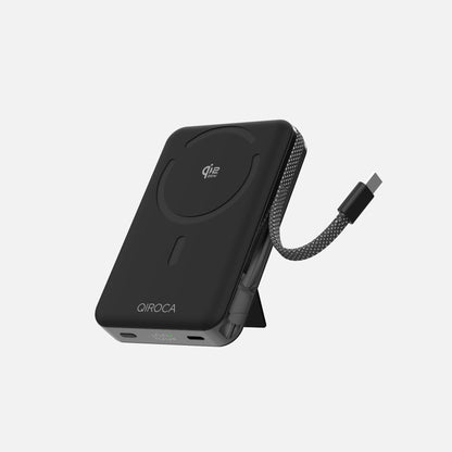 QIROCA モバイルバッテリー 10000mAh 準固体 Qi2 25Wワイヤレス充電対応