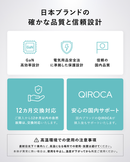 QIROCA AC充電器 45W PD急速充電対応 1ポート