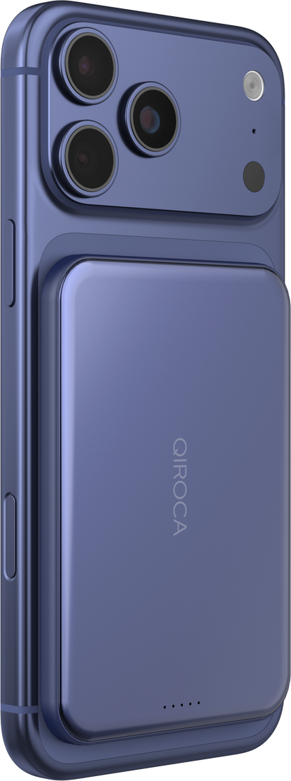 QIROCA モバイルバッテリー 5000mAh 準固体 Qi2 25Wワイヤレス充電対応