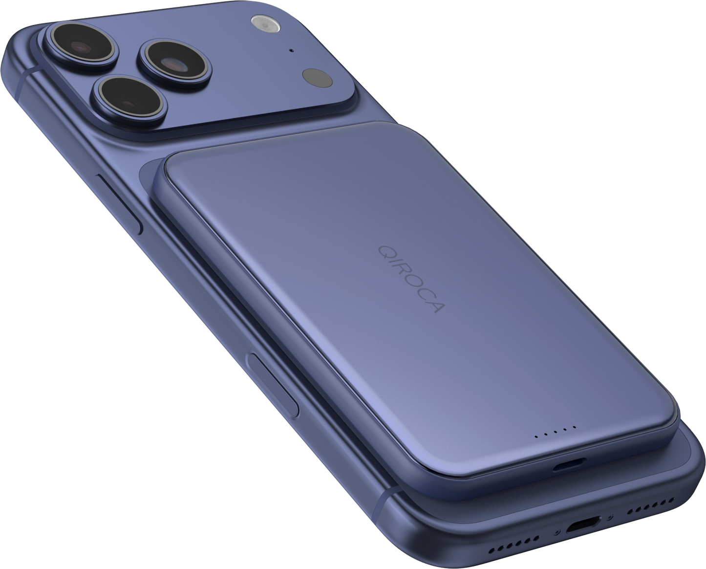 QIROCA モバイルバッテリー 5000mAh 準固体 Qi2 25Wワイヤレス充電対応