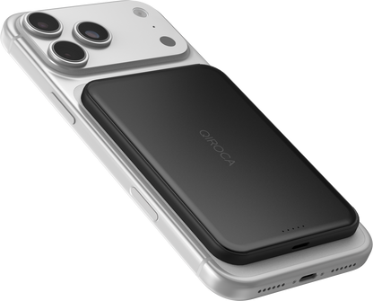QIROCA モバイルバッテリー 5000mAh 準固体 Qi2 25Wワイヤレス充電対応