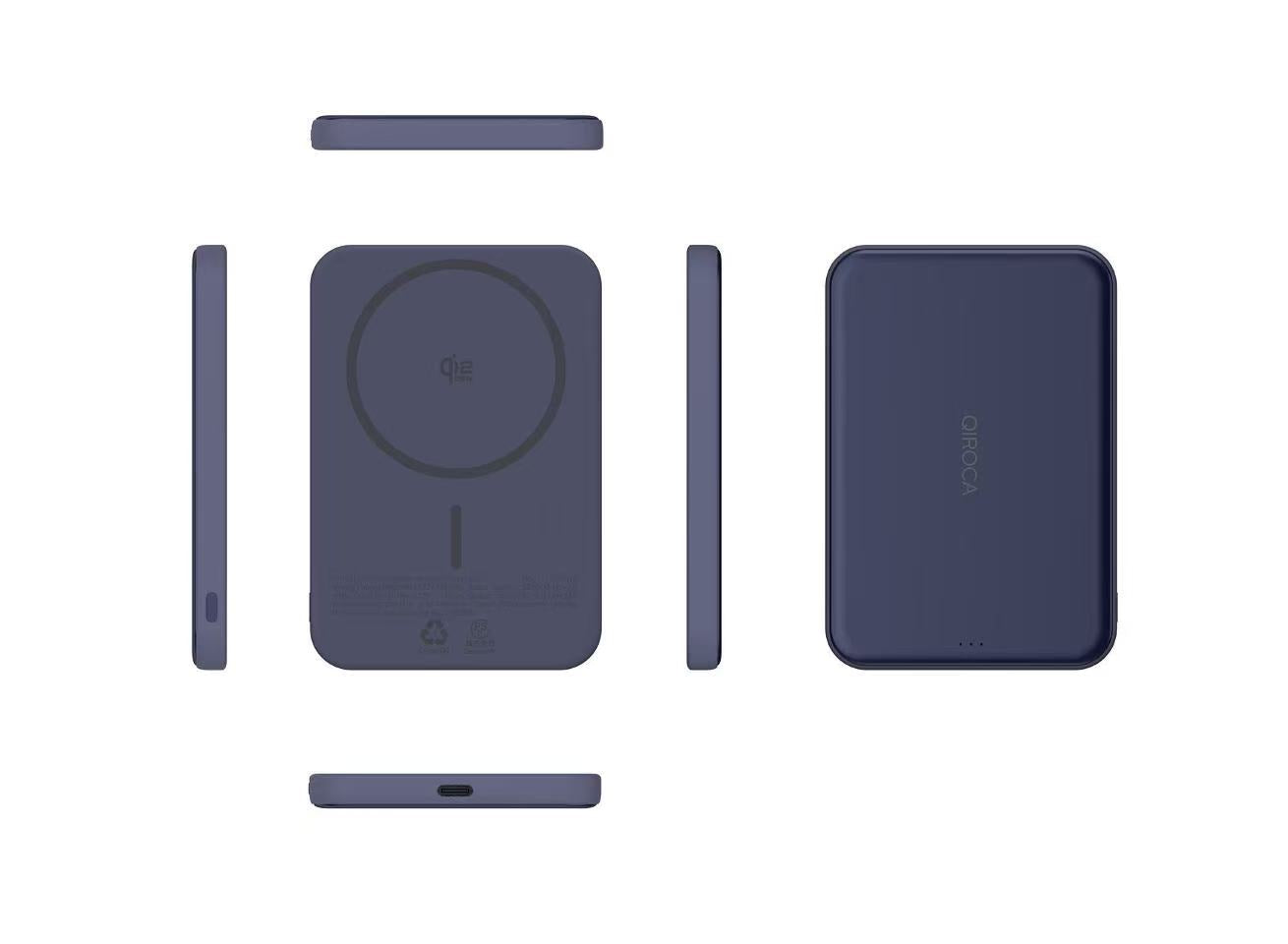 QIROCA モバイルバッテリー 5000mAh 準固体 Qi2 25Wワイヤレス充電対応