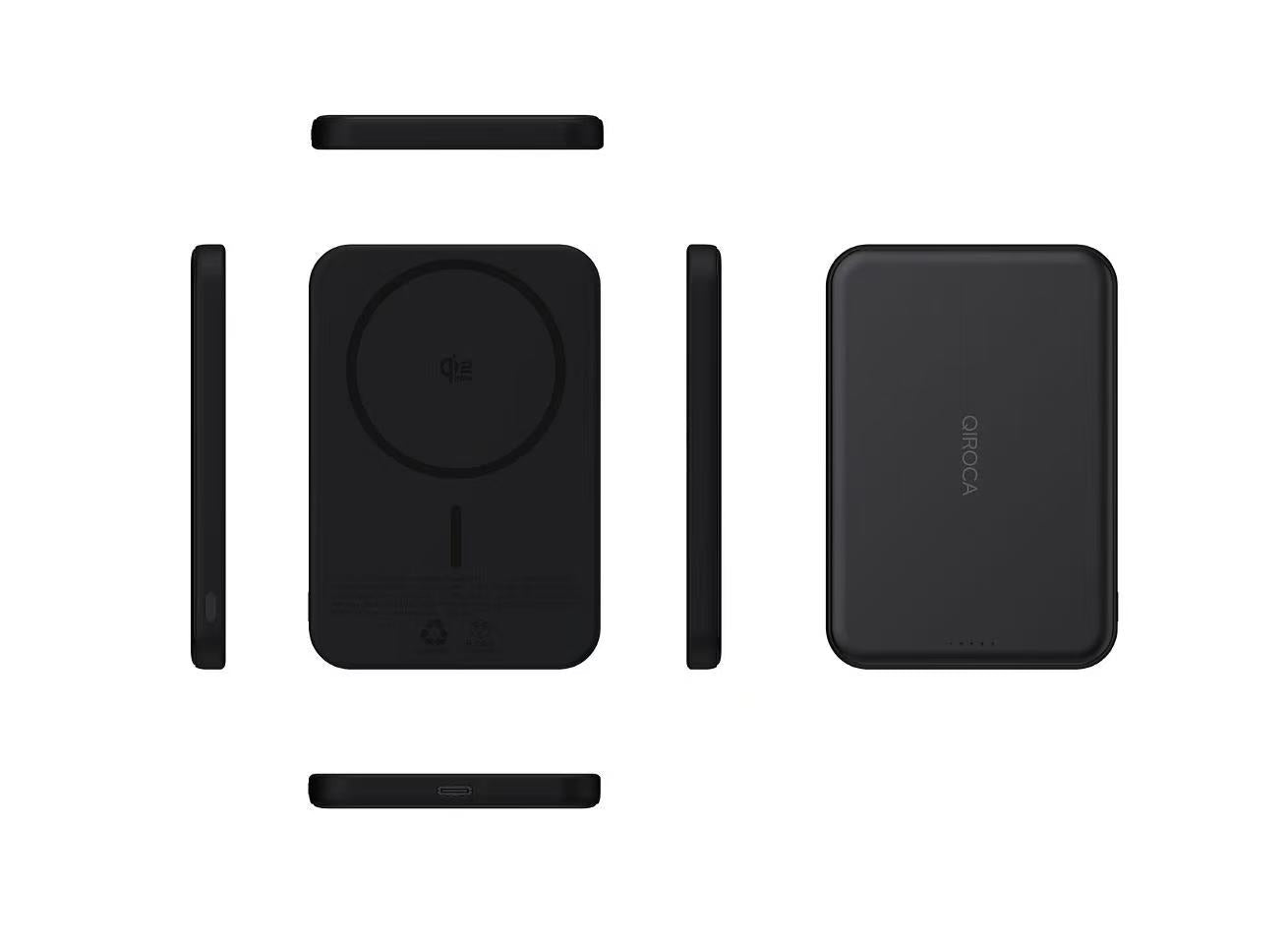QIROCA モバイルバッテリー 5000mAh 準固体 Qi2 25Wワイヤレス充電対応
